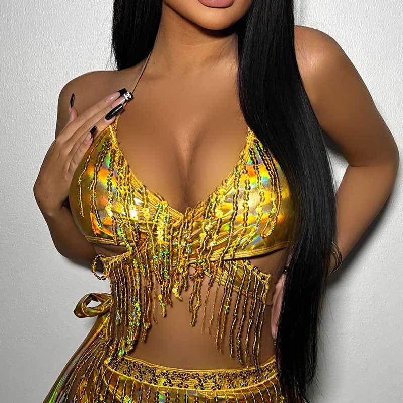 

Женские футболки без рукавов с V-образным вырезом, однотонная футболка, женская футболка, уличный стиль, топ L золотой