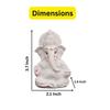 Ganesh Idol Ganesha Statue for Car Dashboard White