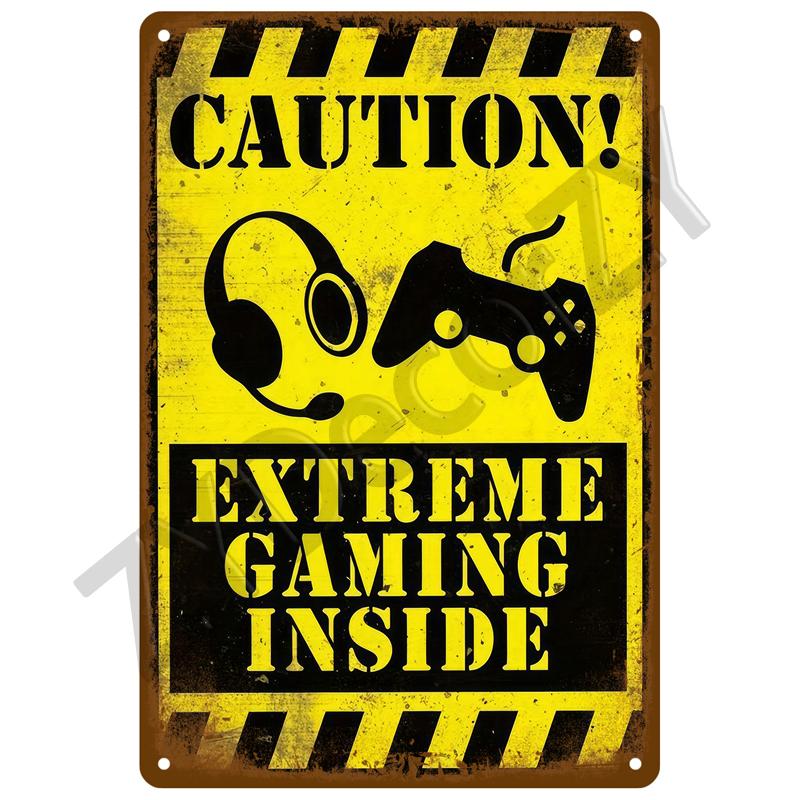 Metal Sign For Bar Pub Garage Cafe Club Man Cave Home Wall Decor Mural Plate Art Caution Tin Sign Warning Vintage Metal Plaque