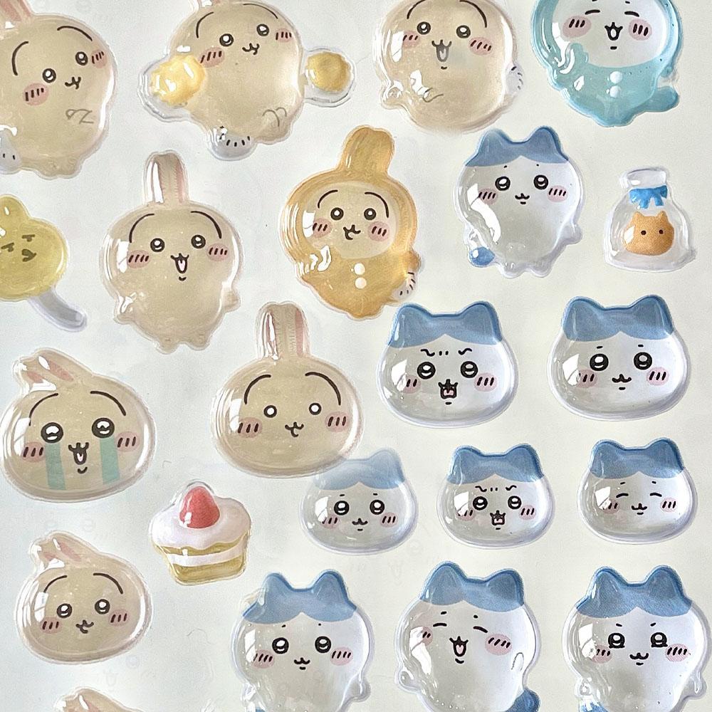 Kawaii Relief Sticker Scrapbook Laptop Cute Bonbon Drop Seal Children Gift Crystal Stickers 3D DIY PVC Play Entertaining Safe Kid Friendly Fun