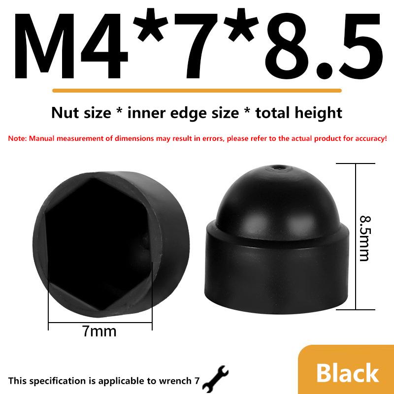 Neue 10 Stück M4 M5 M6 M8 M10 M12 Schraube Mutter Kuppel Schutzkappen Abdeckungen Freiliegende Sechskant Kunststoff Schraubenschutz Abdeckungen