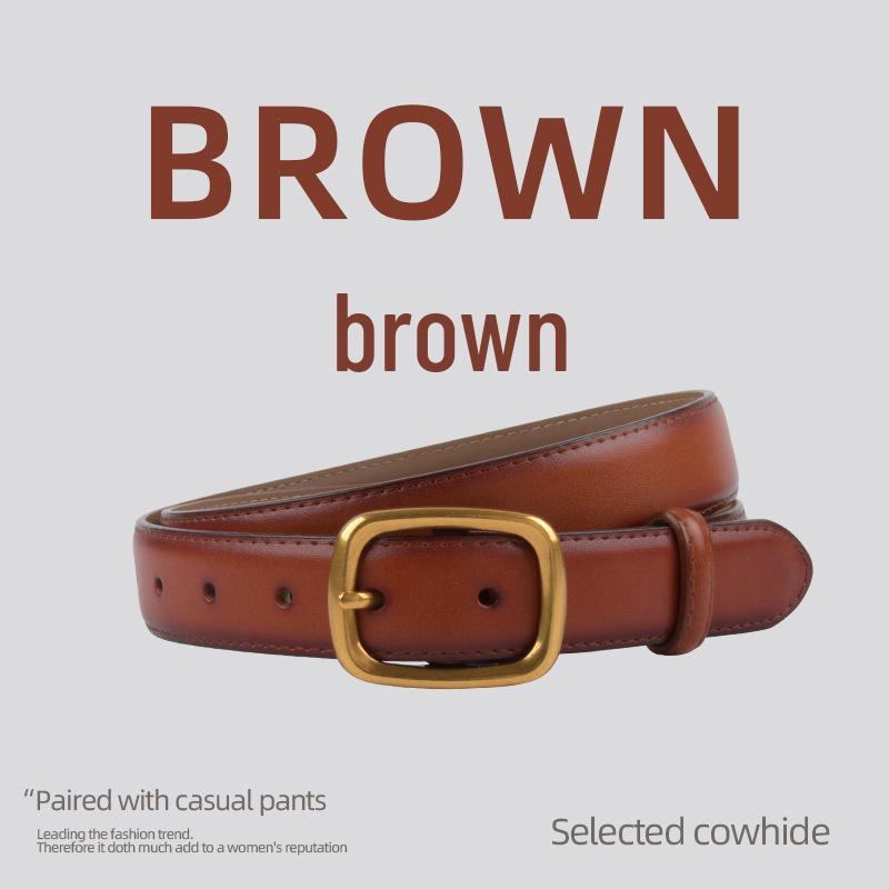 

Women s Retro Genuine Leather Waist Belt - Versatile, High-End Casual Jeans Accessory 105 cm