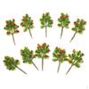 10 Pieces 1: 200 Landscape Plant Model Trees Flowers Plastic For Decoration U0026