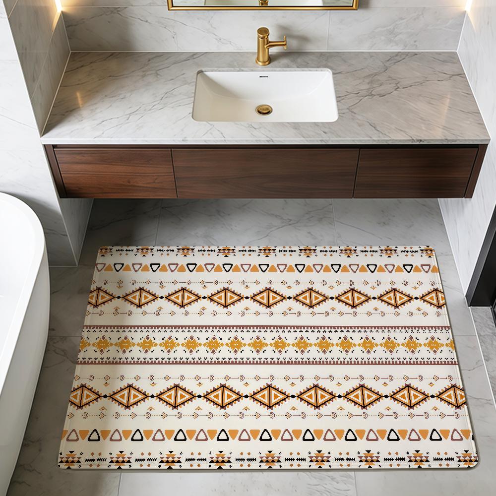 Bohemian Geometric Modern Ethnic Hogar Bedside Rug Kitchen Bath Floor Mat Hallway Balcony Carpet Entrance Doormat Decor Home