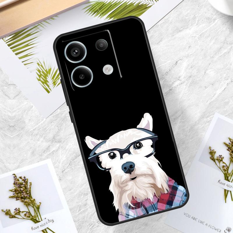 Cartoon schnauzer dog Case For Xiaomi Redmi Note 14 13 12 11 10 9 15 Pro Plus Redmi 15 10C 12C 13C 14C 15C Cover