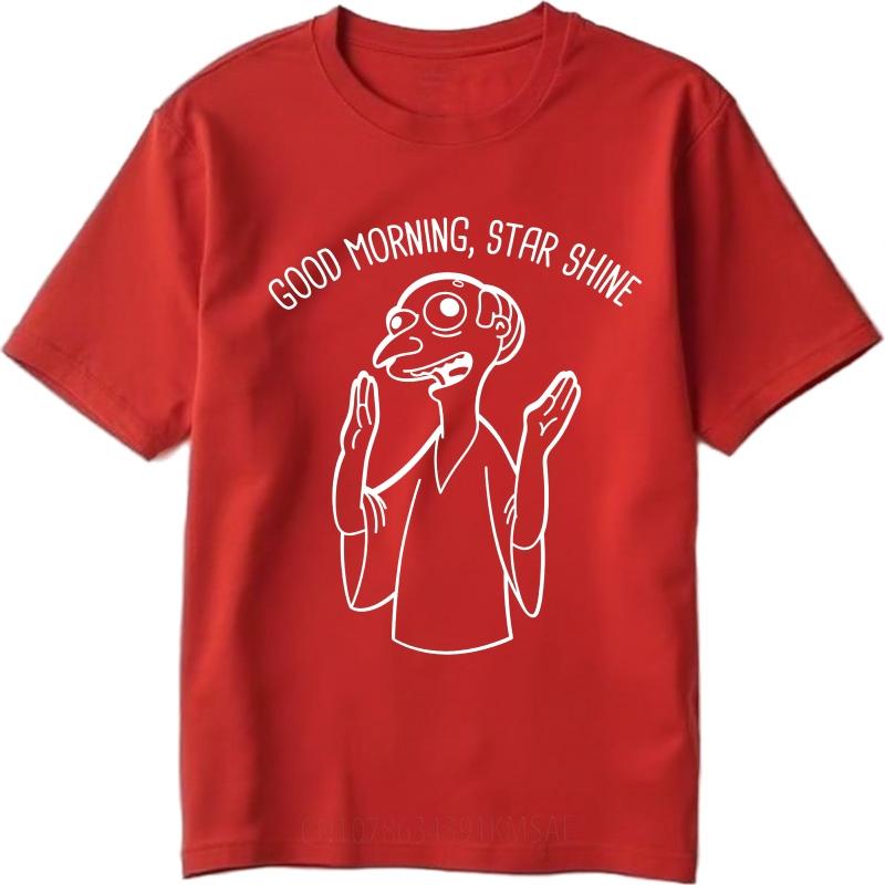 Plus Size Summer Teenagers T Shirt Good Morning Star Shine Cartoon Character Short Sleeve Street Wear Crew Neck Tshirt