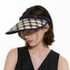 Daks Navy Check Sun Cap [wide Brim] Dbhe4f101n2