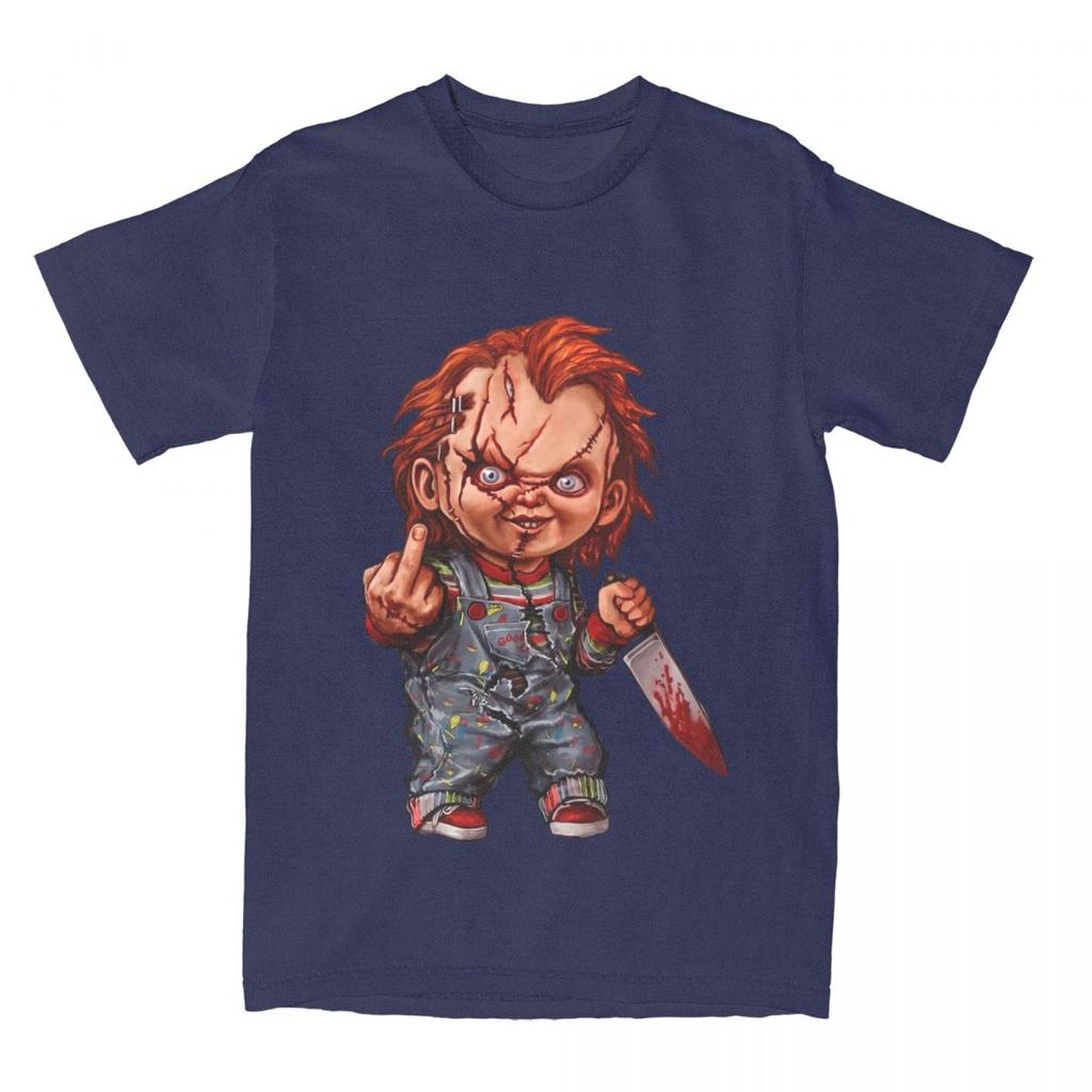 Unisex WoUnisex TShirt The Killer Doll Accessories Funny Cotton Short Sleeve Horror Chucky T Shirts O Neck Tops Plus Size