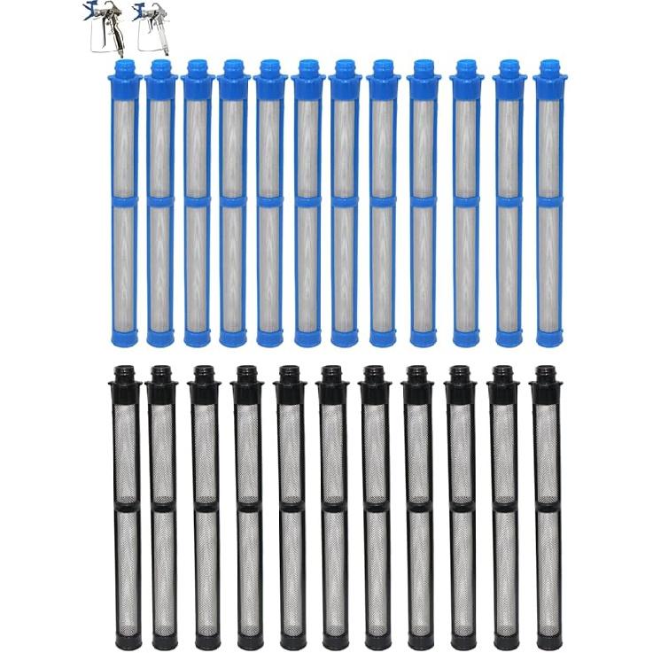 287033 Airless Spray Gun Filter 100 Mesh Blue (11-Pack), Compatible with Graco Contractor PC, II, FTx, Silver Plus & More – Durable Black