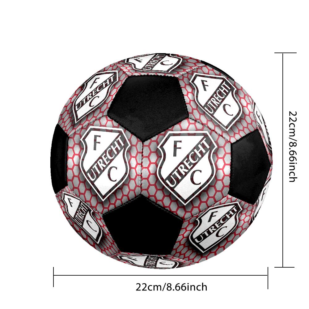 F C Utrecht Indoor Soccer Ball Colorful Machine Stitched PVC Size 5 Team Training Competition Ready Durable High-Bounce Cool Sports Gift