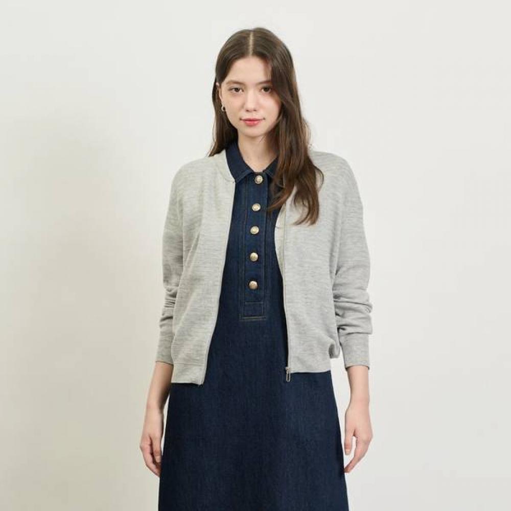 

Bcbg V Neck Knit Zip Up B5s2k106 gray (96)/66