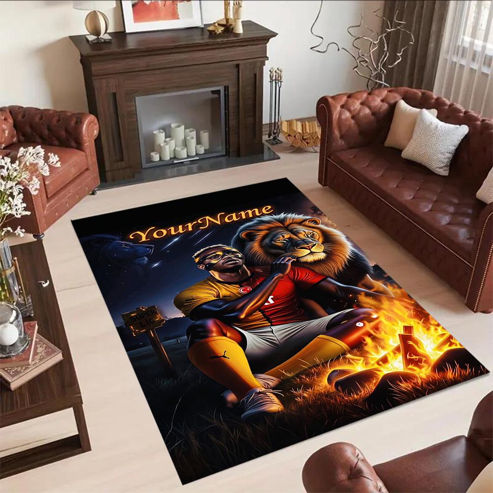 Galatasaray 414 Customizable Name Floor Mat Suitable for Dormitory Decorate Room Balcony Entryway Antislip Carpet Decorate Offices