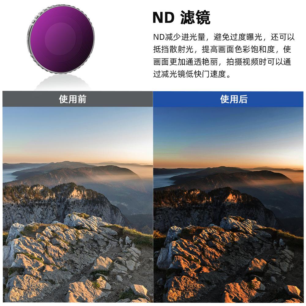 Applicable to DJI OSMO ACTION4/5Pro filter ND dimmer UV protector CPL polarizer head accessories