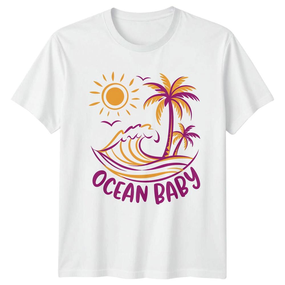 Ocean Baby Beach Travel Unisexs TShirt Unisexs Graphic Tee Unisex Top S