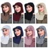 Sun Protection Sun Hat with Hood Wide Brim UV Resistant Neck Shade Cap Solid Color Neck Protection Hijab Baseball Cap Women