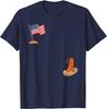 Hotdog Salute Funny Patriotic Hot Dog Usa Flag 4th Of July Unisex Tshirt