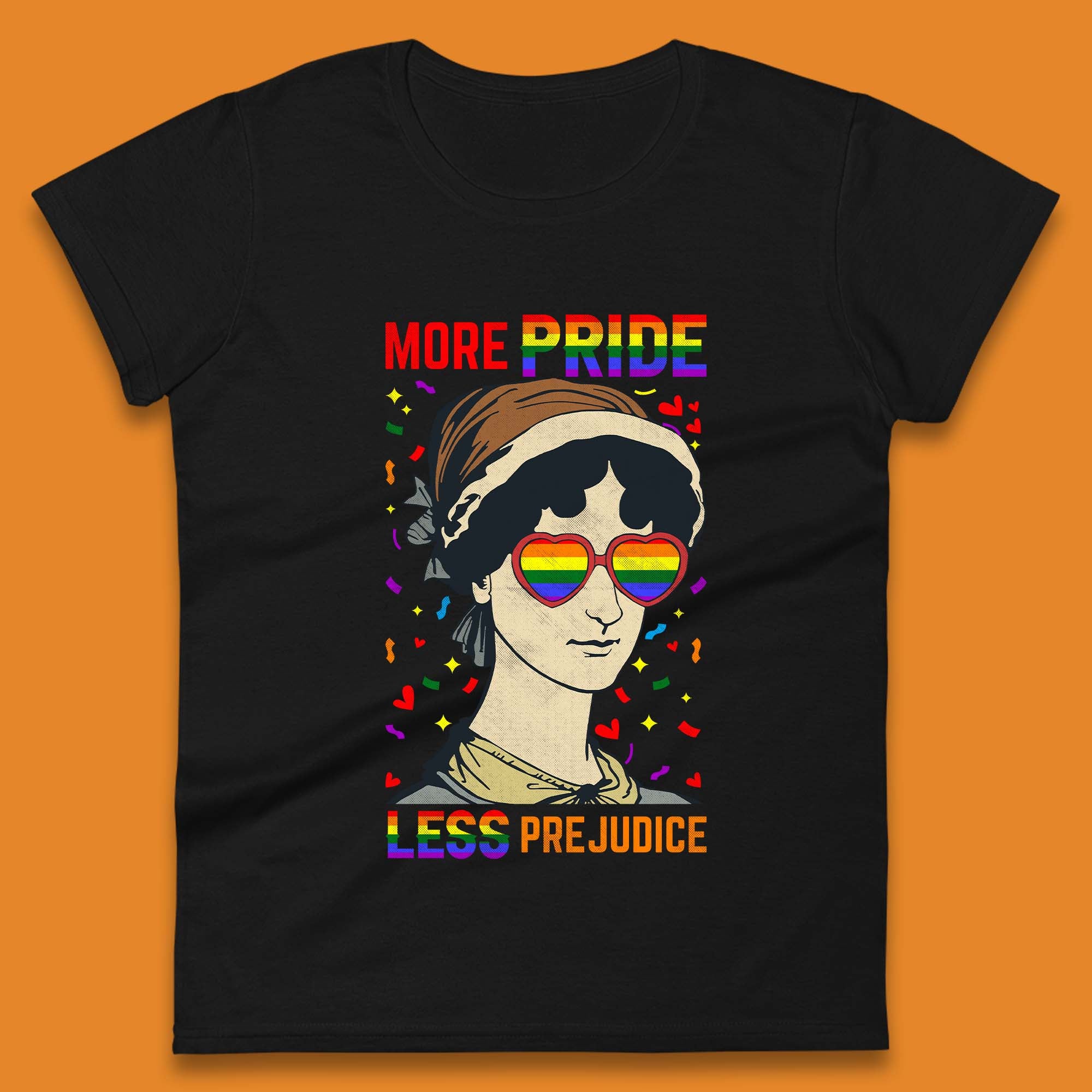 More Pride Less Prejudice Womens T-Shirt Mens Tops Tees Unisex S