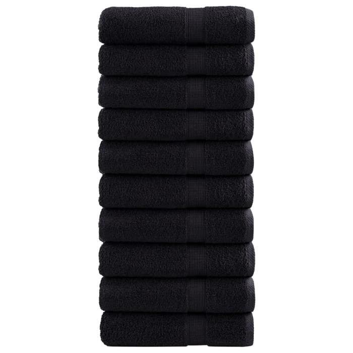 VidaXL Essuie-mains de Qualité Supérieure 10 pcs, Serviettes de Bain, Serviettes à Main, Débarbouillettes de Salle de Bain, 137427