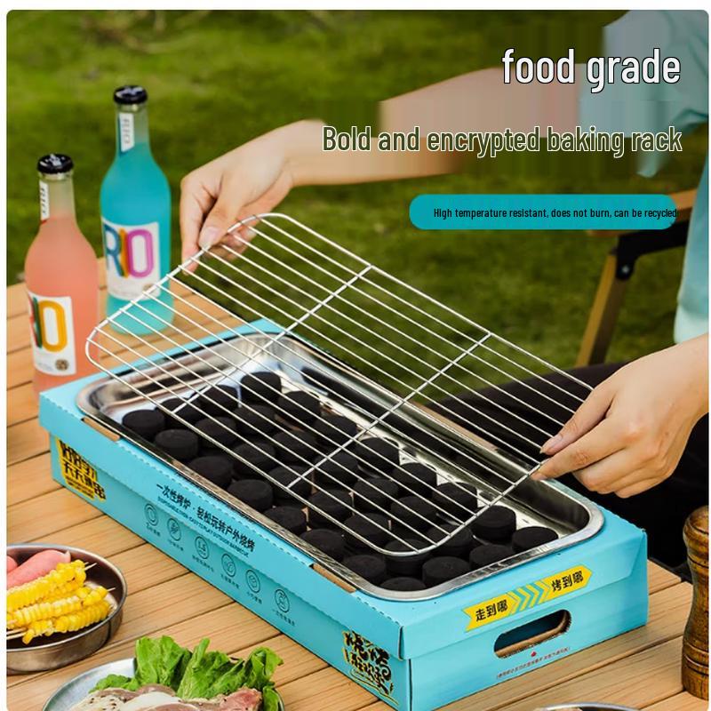 Portable Disposable Stainless Steel BBQ Grill