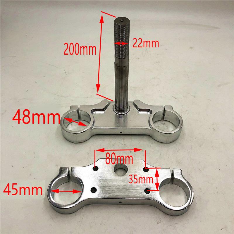 710MM Front Inverted Fork Shock Absorption 45MM/48MM with Device Upper and Lower Plate for Chinese Dirt Pit Bike CRF KLX