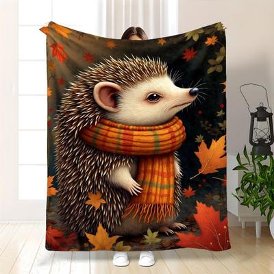 Süße Igel Flanelldecke - Weiche, leichte Allround-Kuscheldecke