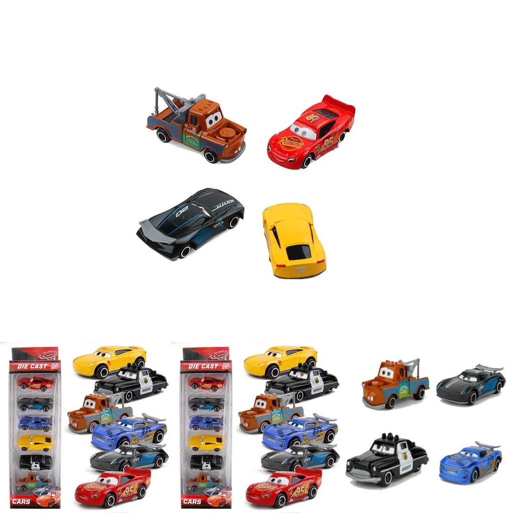 Disney Pixar Cars Lightning Mcqueen Racer Model Car Kids Toy Collection Set 6pcs Classic Cars