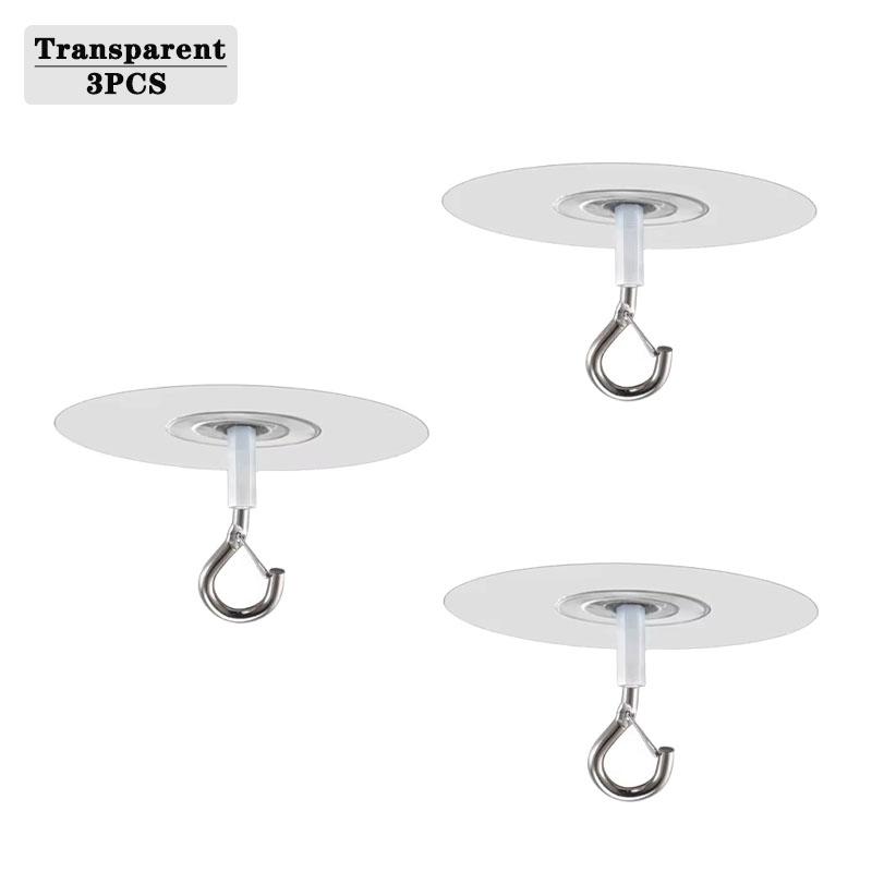 1-20PCS Adhesive Hooks Ceiling Strong Bearing Sticky Rack Kitchen Wall Key Hangers for Hanging Plant Wind Chimes Lights