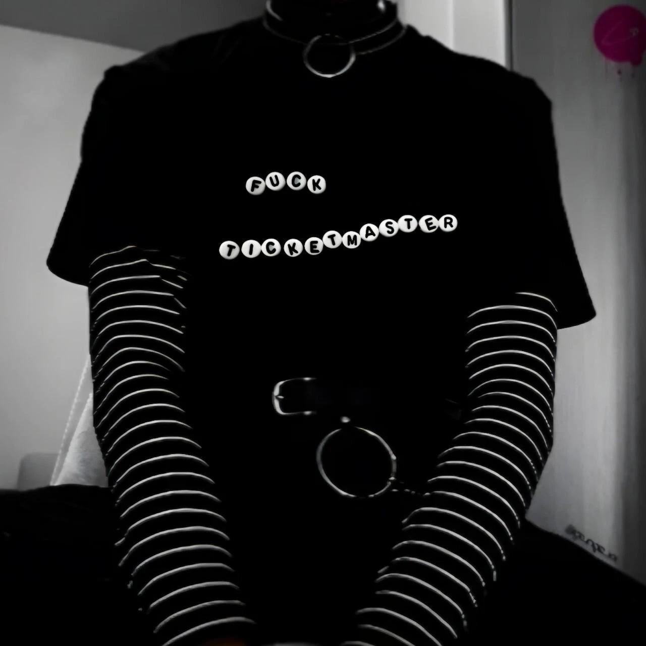 F*** Ticketmaster Gothic Alternative Occult Punk Rock Emo E-Girl Funny T Shirt XL