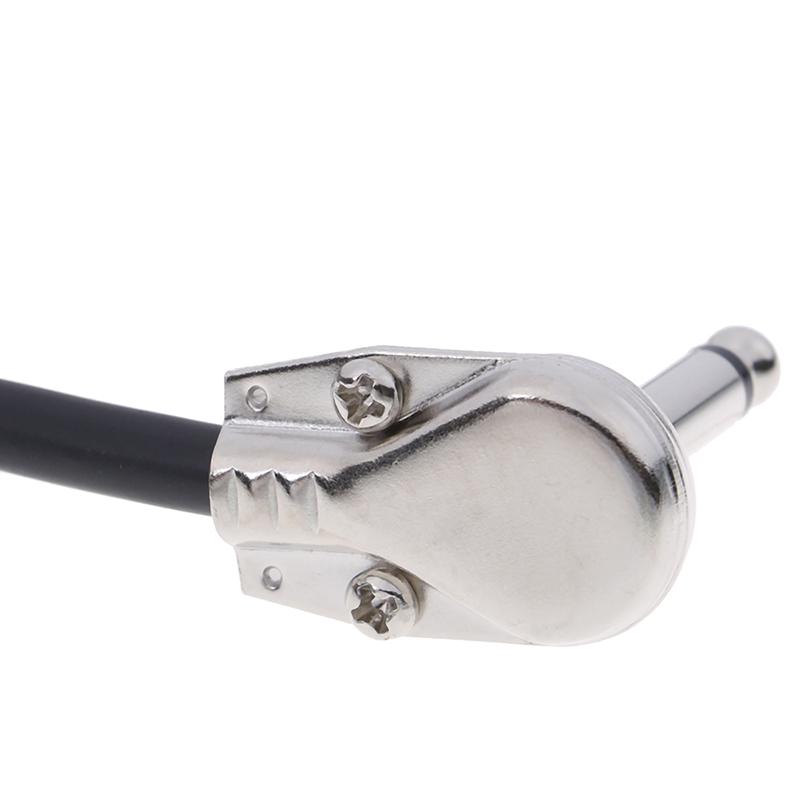 6.35 Guitar Patch Cable Wire Right Angle Effect Instrument 15/20/30Cm Pedal