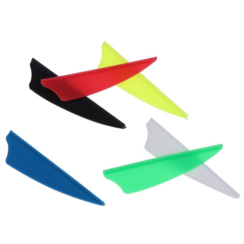 30Pcs/Bag 2" Rubber Vanes Archery Arrow Feather Fletching Shield Diy Tool