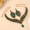 Elegant Rhinestone Teardrop Necklace & Earring Set - Luxury Bridal Jewelry