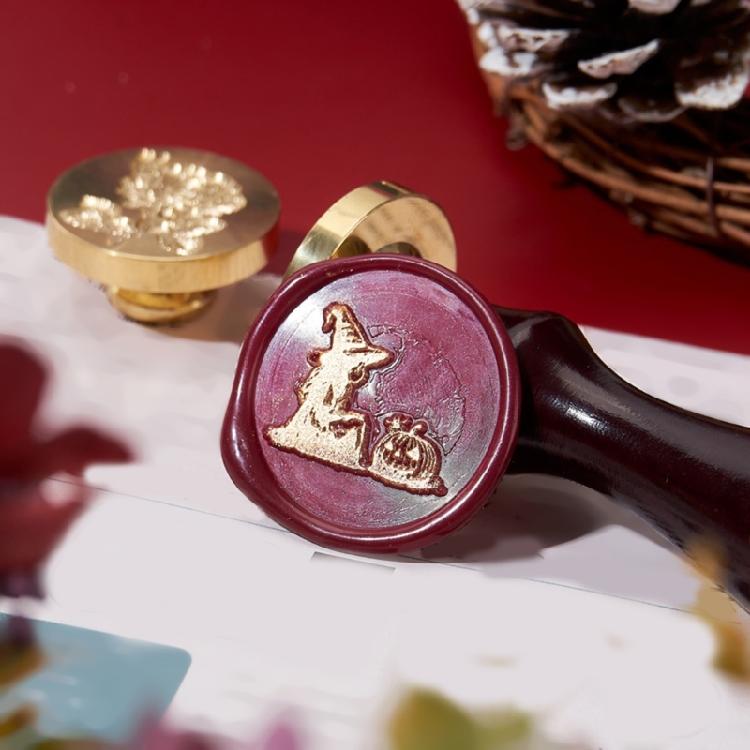 Castles Wax Seal Stamp Decorative Seal Plant Sealing Wax Stamp Brass Head for Wedding Scrapbooking Decoration