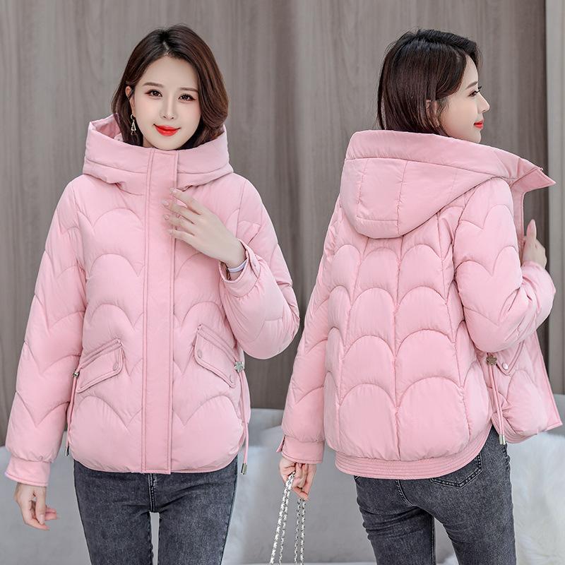 Down cotton-padded clothes women's winter new cotton-padded clothes short loose hooded thickened warm jacket cotton-padded jacket tide