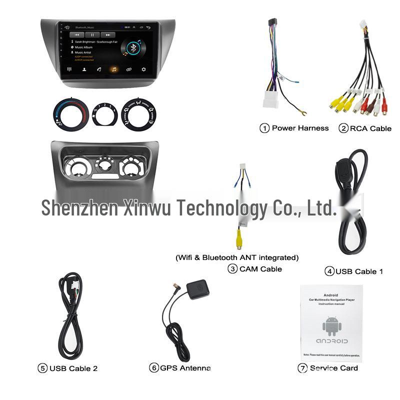 International Android Navigation System for 06-10 Mitsubishi Lancer IX with Bluetooth and Wi-Fi GPS.