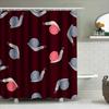 Unique Red Shower Curtain With Cute Snail Pattern For Bathroom Decor Waterproof Fabric Material Shipped Worldwide From