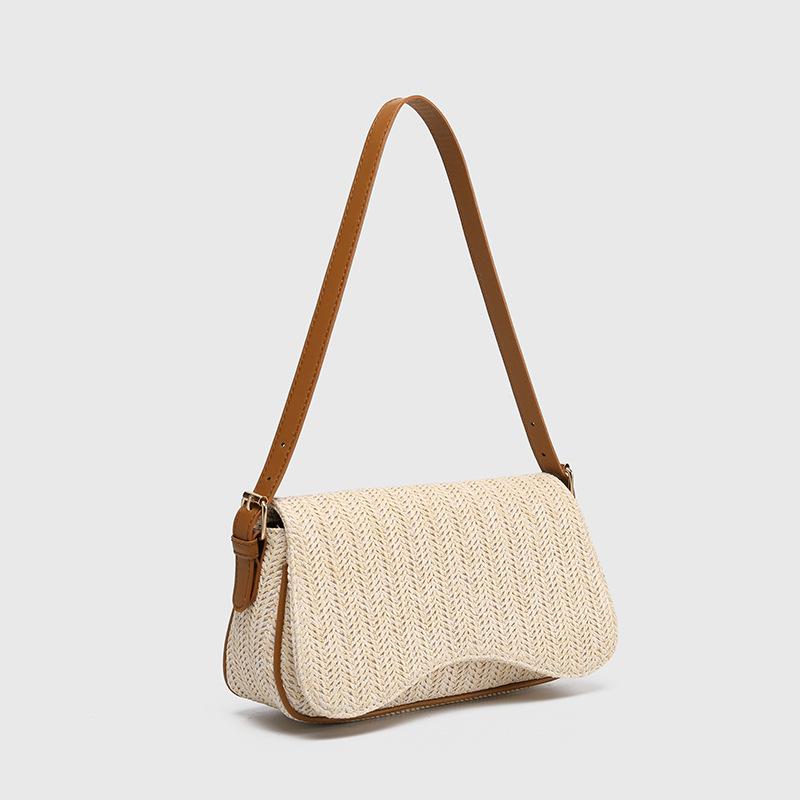 Woven Bag for Women 2025 Summer Trendy High-End Commuter Underarm Bag Casual Vacation Single Shoulder Straw Bag