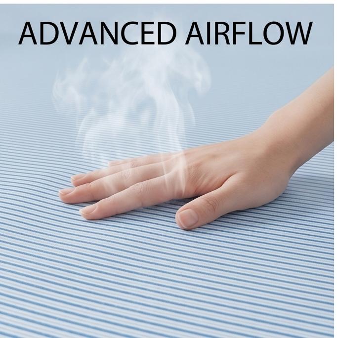 1.5/1.8m 3-Piece Fitted Ice Silk Cooling Mat Set with 2 Pillowcases, Antibacterial Machine Washable Soft Bedding for Summer Home and Dorm