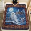 1Pc Cartoon Print Flannel Blanket, High Quality Comfortable for All Seasons, Home Decor, Warmth and Comfort, Perfect for Christmas Birthday Gift