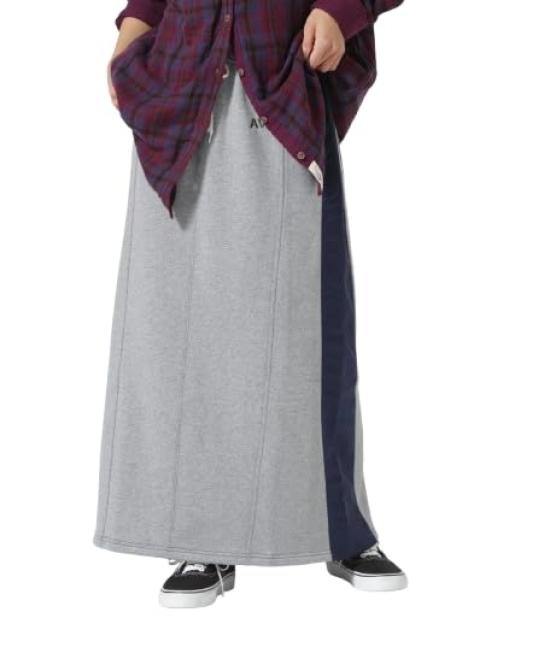 Exclusive Sweat Combi Long Skirt SWEAT COMBI LONG SKIRT F 382 Oxford [AVIREX] WEB&DEPOT Women's 783-3916601