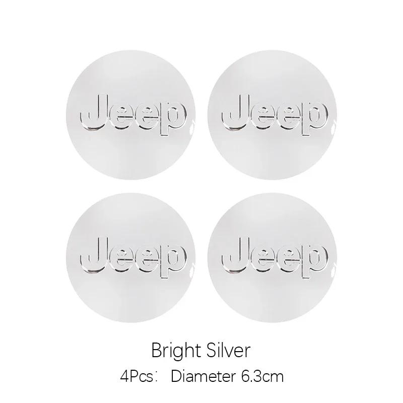 Für Jeep Für Jeep Renegade Compass Grand Cherokee Wrangler jk Gladiator 4 Stück ABS Galvanisiert Auto Radnabenabdeckung A