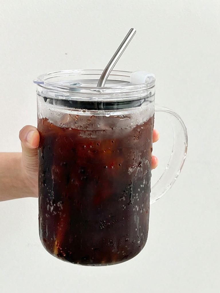 1pc 400/1000ml Smoothie Cup with Straw, Heat-resistant Juice Drink Cup, Large Capacity Water Bottle for Family and Outdoor Use