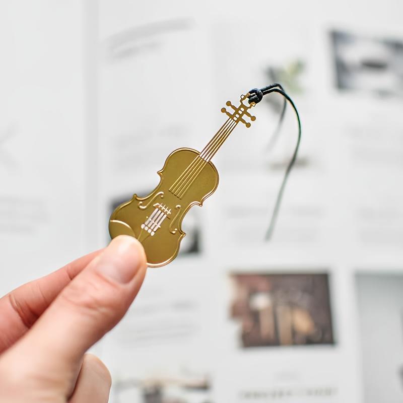 1pc Music-Inspired Metal Bookmark - Unique Instrument Design for Book and Music Lovers, Piano,Guitar,Organ,Harp,Violin, Trumpet Options Available