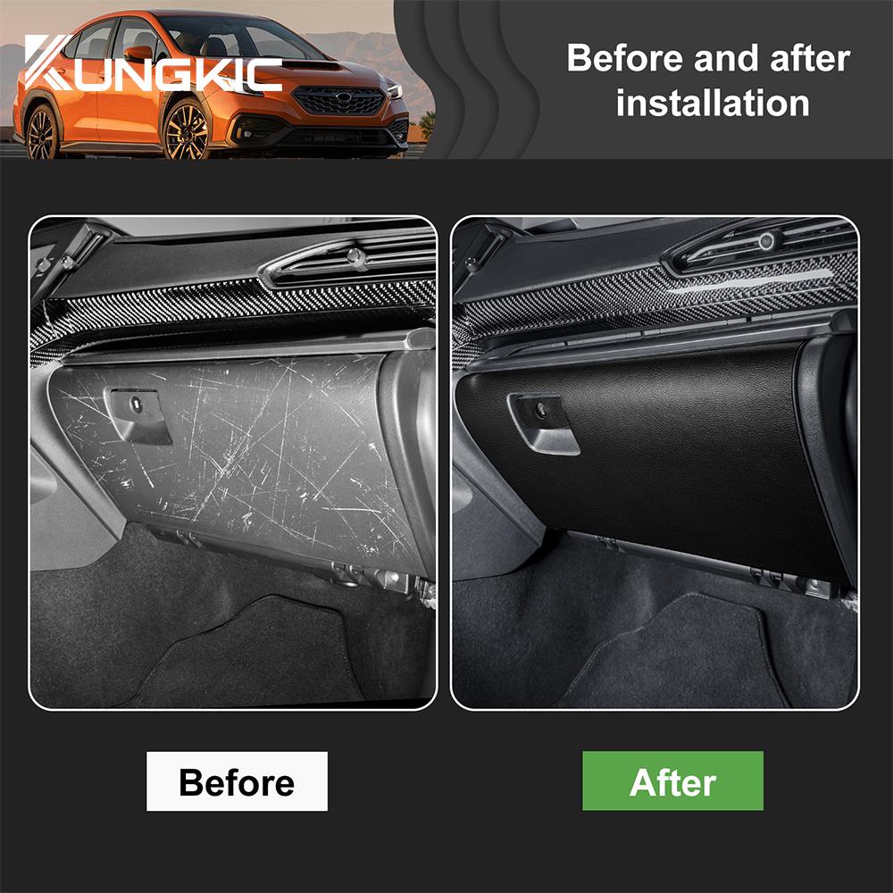 Anti-kick Pad For Subaru WRX 2025 2025 2025Carbon Fiber Texture Suede Sticker LHD RHD Copilot Storage Box Protection Accessories