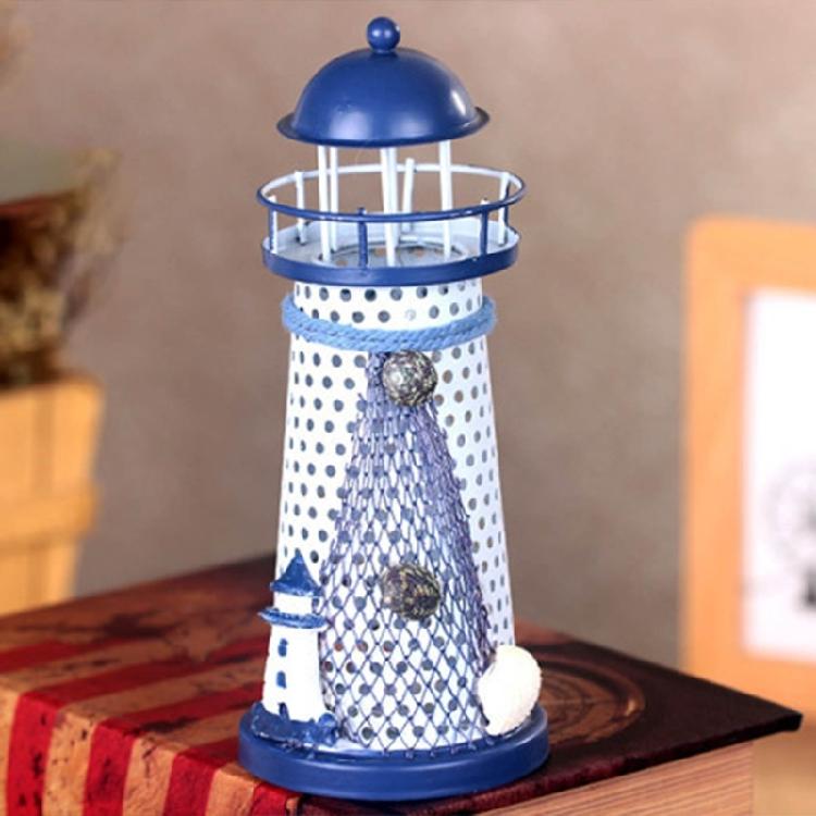 Lighthouse Metal Table Lamp Night Light Outdoor Décor Lawn and Garden Decor