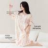 Women's 100% Cotton Short Sleeve Nightdress with Pocket