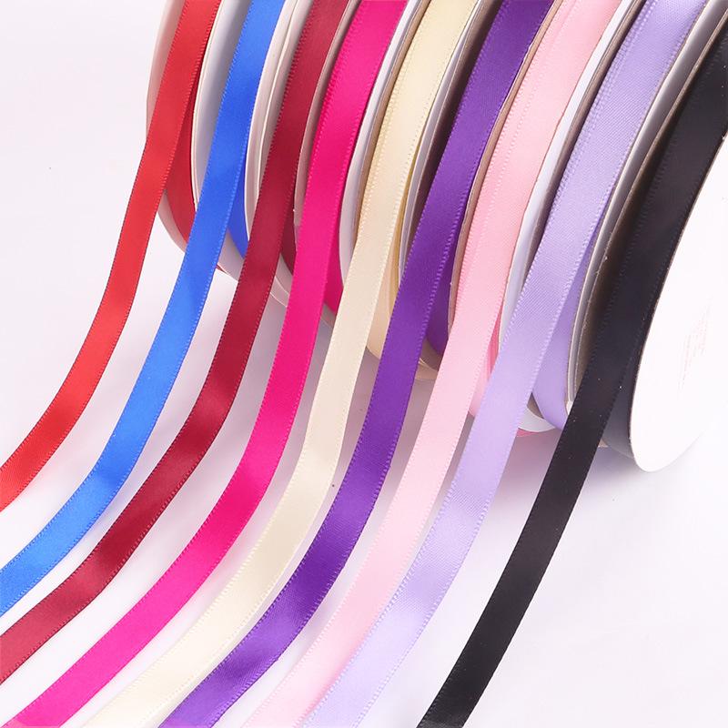 1cm High-Density Silk Ribbon for DIY Bows, Gift Wrapping, Cake Decoration, and Flower Bouquets