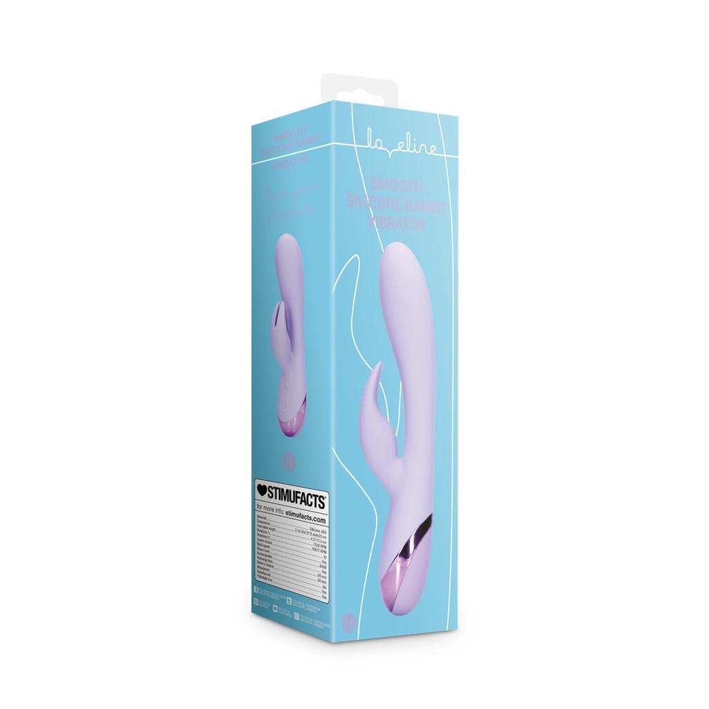 Loveline - Smooth Silicone Bunny Vibrator - Digital Lavender
