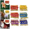 Belly Dance Hip Scarf for Dogs Sequin Skirt Funny Pet Costume Comfortable Puppy Dress for Special Occasion Party