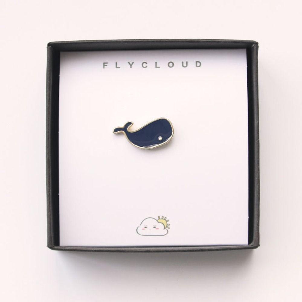 Black White Sirikit Kitiyakara Brooch Whale Shaped Whale Shark Brooch  Women Girls