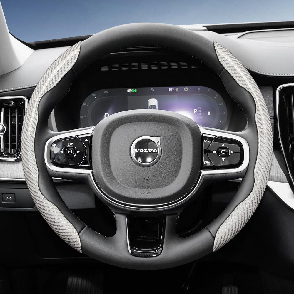 Suitable for Volvo Steering Wheel Cover with Segmented Quick-Release Design, Durable, Compatible with Models Such As Xc60, Xc40, Ex40, Xc90, S60
